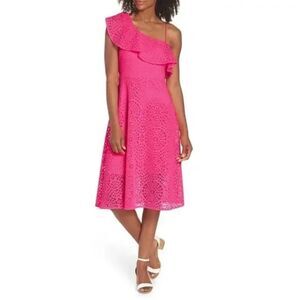 Lilly Pulitzer Callisto Dress‎ Woman's Size 8 Pink Cosmo Sea Urchin Terry Lace